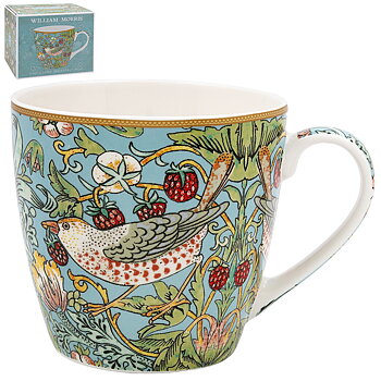 William Morris Teal Strawberry Thief - Frukostmugg