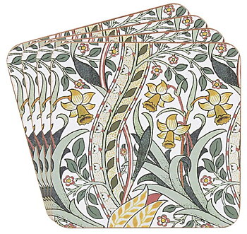 William Morris Daffodils - Glasunderlägg 4-pack