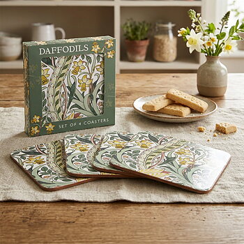 William Morris Daffodils - Glasunderlägg 4-pack