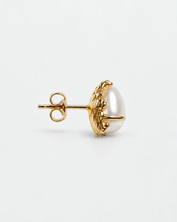 Dropp Pärl Örhängen – Guld