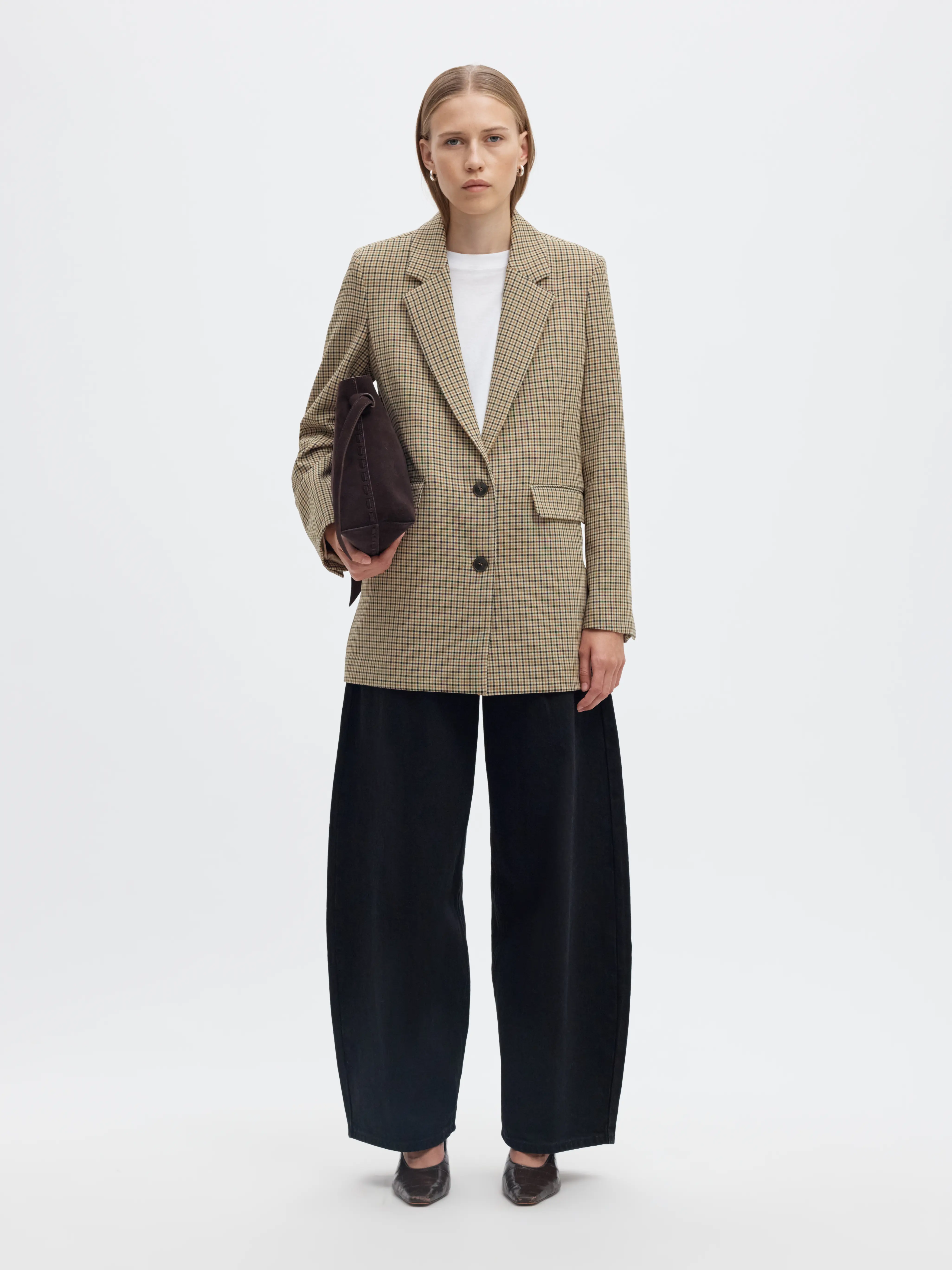 SLWRITA LS RELAXED BLAZER CHECK Monks Robe CHECK - 3