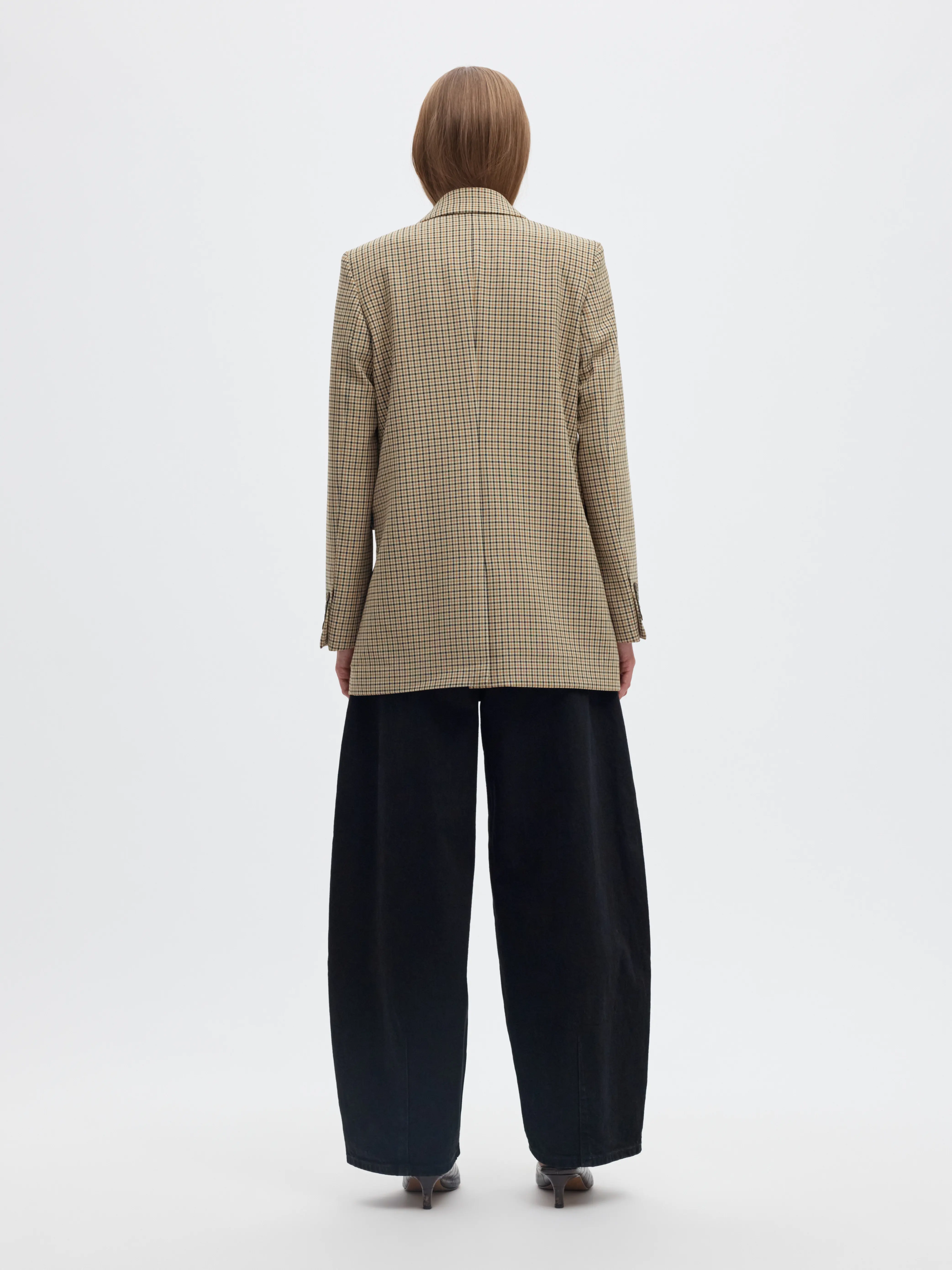 SLWRITA LS RELAXED BLAZER CHECK Monks Robe CHECK - 5