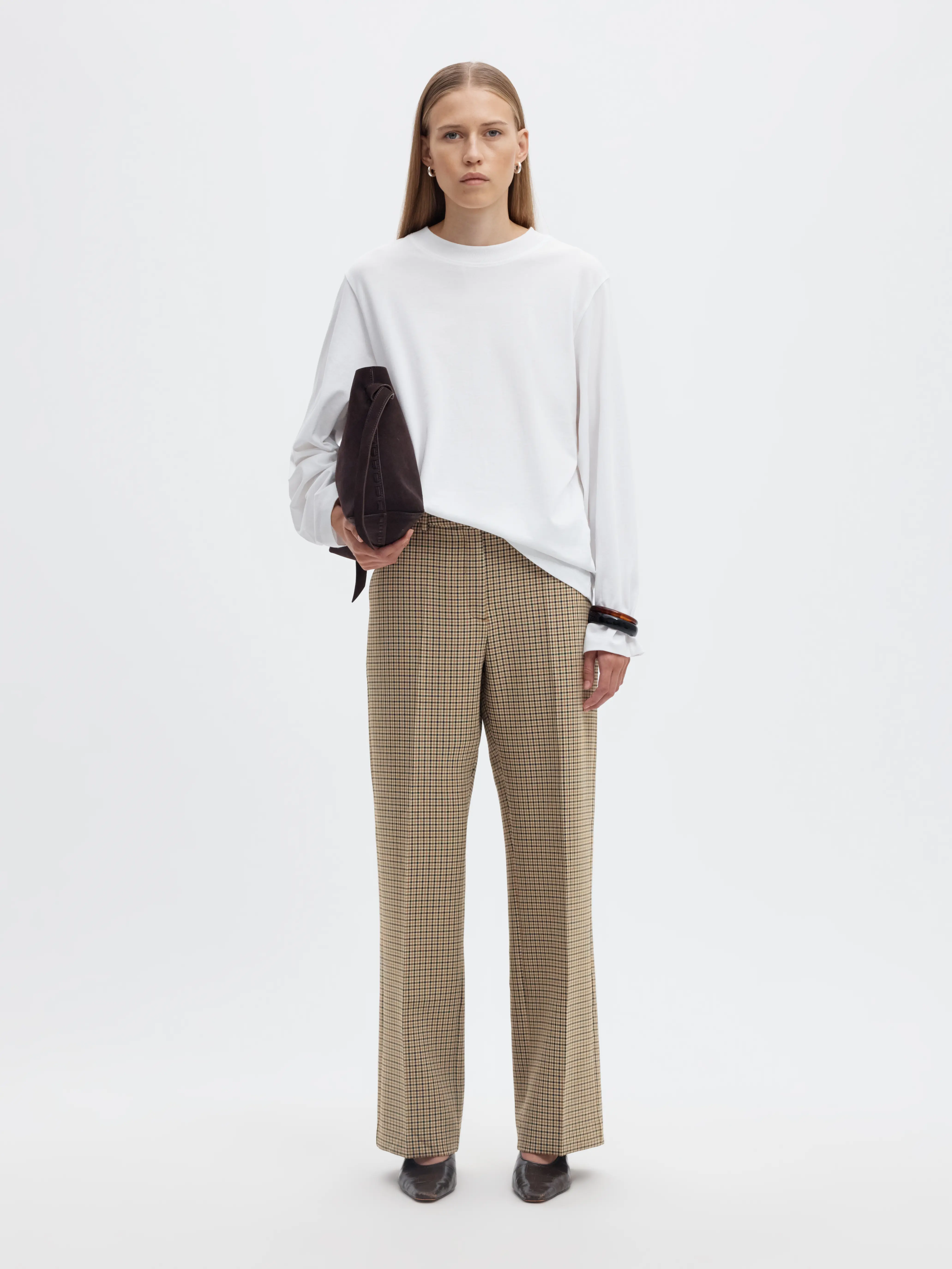 SLWRITA MW WIDE PANT CHECK Monks Robe CHECKS - 3