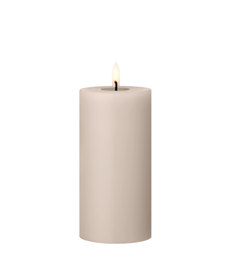 LED Blockljus 15 Linen Grey, Ester & Erik