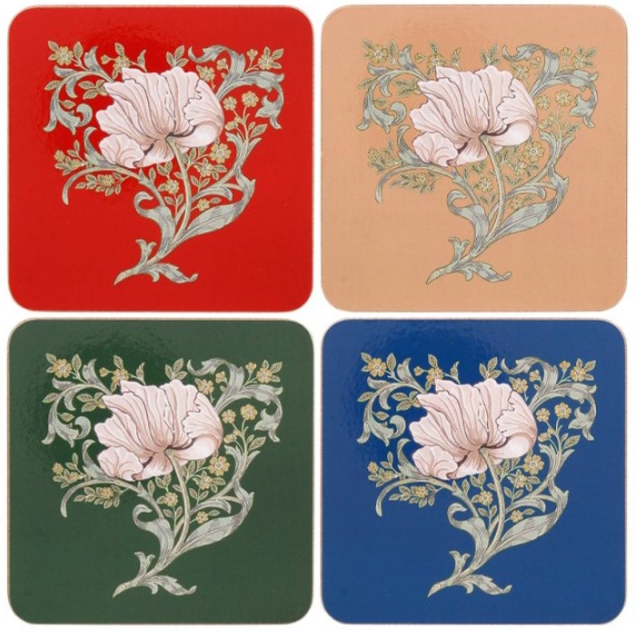 William Morris Pimpernel Mix - Glasunderlägg 4-pack