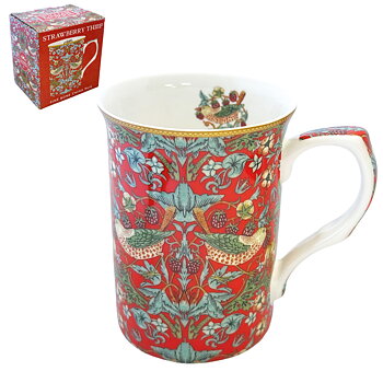 William Morris Strawberry Thief - Castlemugg i benporslin