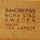 Lisa Larson (Sandbergs 1960s) Wooden Cutting Board 23 cm