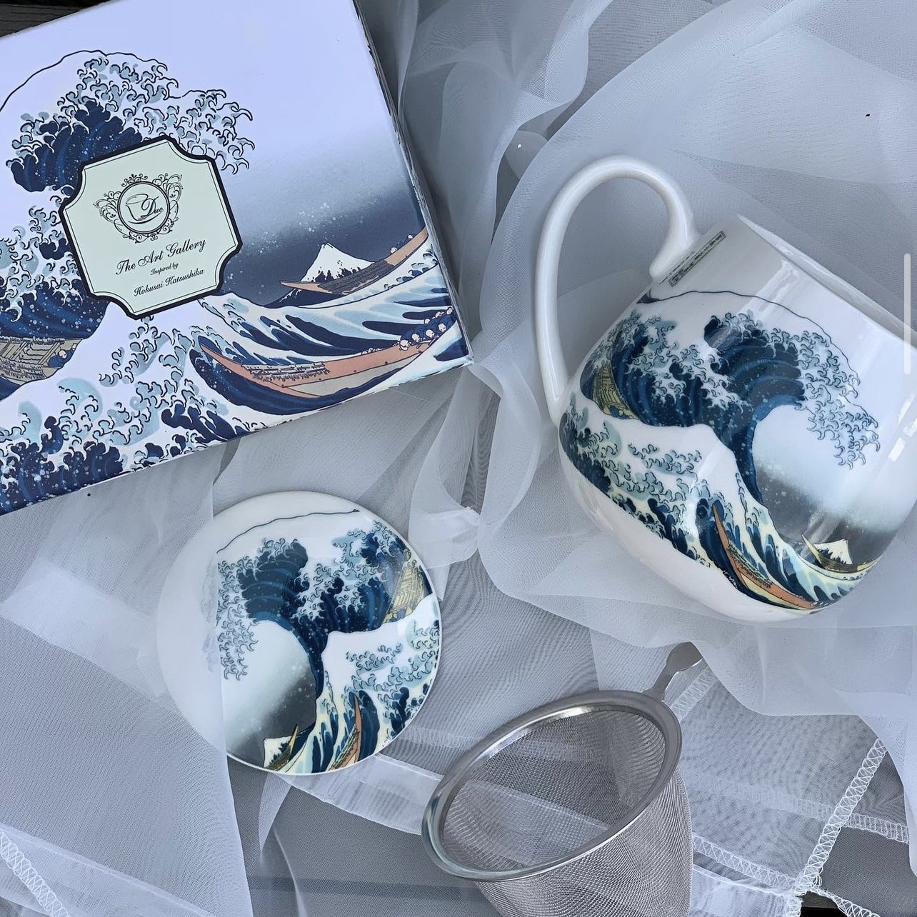 Hokusai ”The Great Wave” - Mugg Barrel med tesil (The Art Gallery) - 6