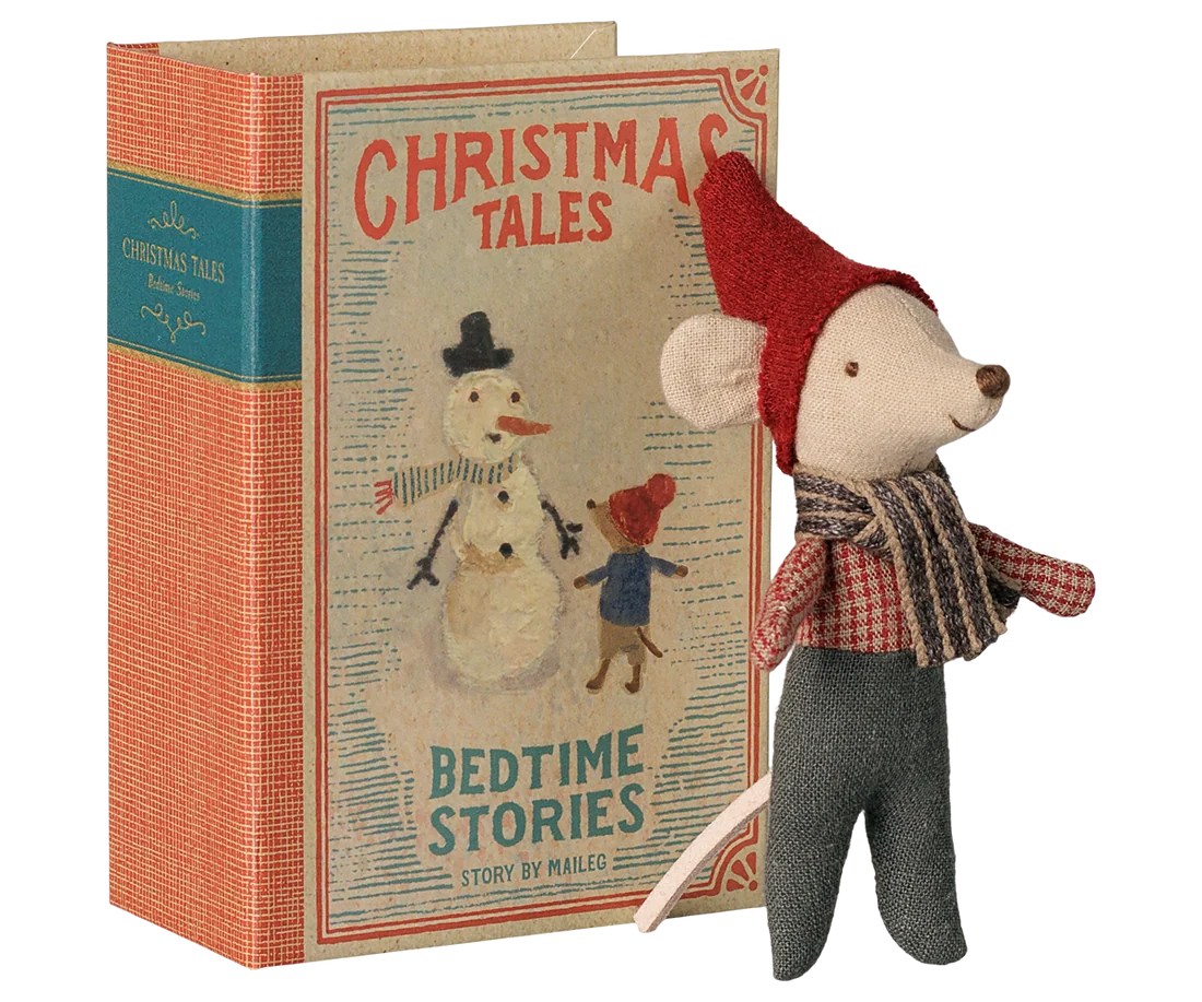 Maileg - Christmas mouse, Baby in book