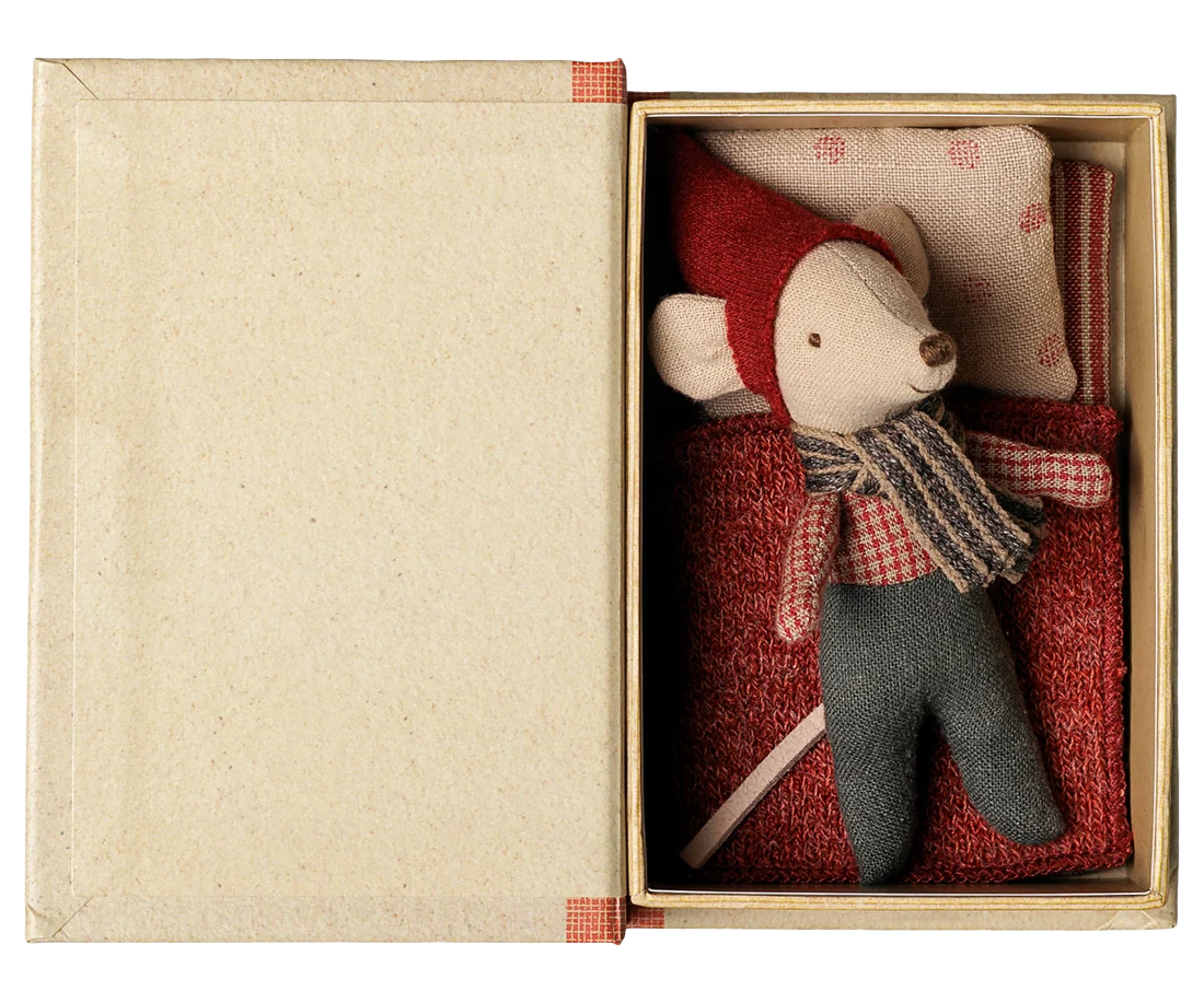 Maileg - Christmas mouse, Baby in book - 4