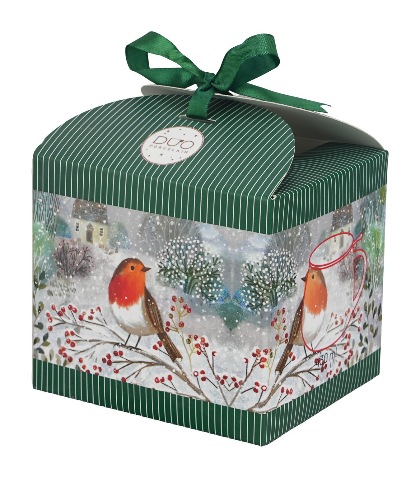 Robin in Snow - Mugg Barrel med tesil (The Art Gallery) - 6