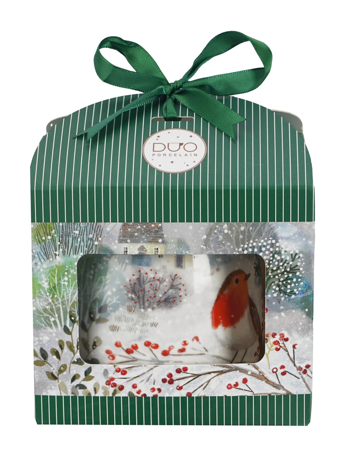 Robin in Snow - Mugg Barrel med tesil (The Art Gallery) - 3