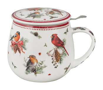 Birds of Winter - Mugg Barrel med tesil (The Art Gallery)