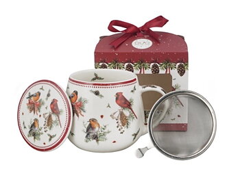 Birds of Winter - Mugg Barrel med tesil (The Art Gallery)