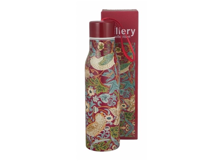 Stålflaska William Morris Strawberry Thief Red 0,5 liter (The Art Gallery)
