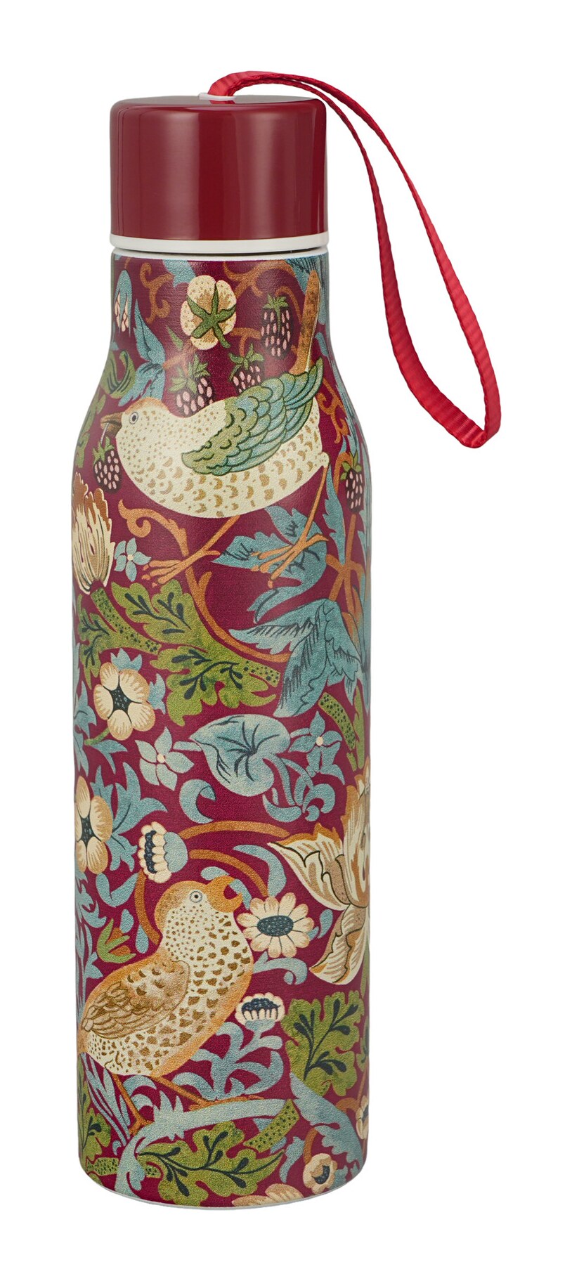Stålflaska William Morris Strawberry Thief Red 0,5 liter (The Art Gallery) - 3
