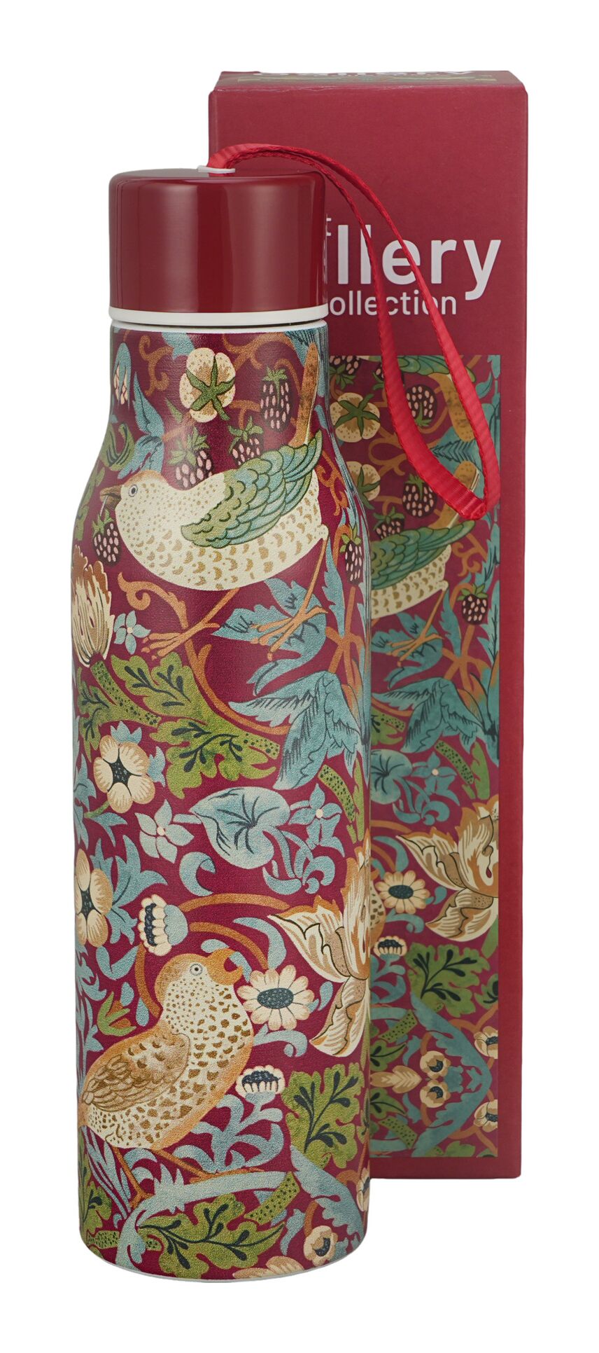 Stålflaska William Morris Strawberry Thief Red 0,5 liter (The Art Gallery) - 6