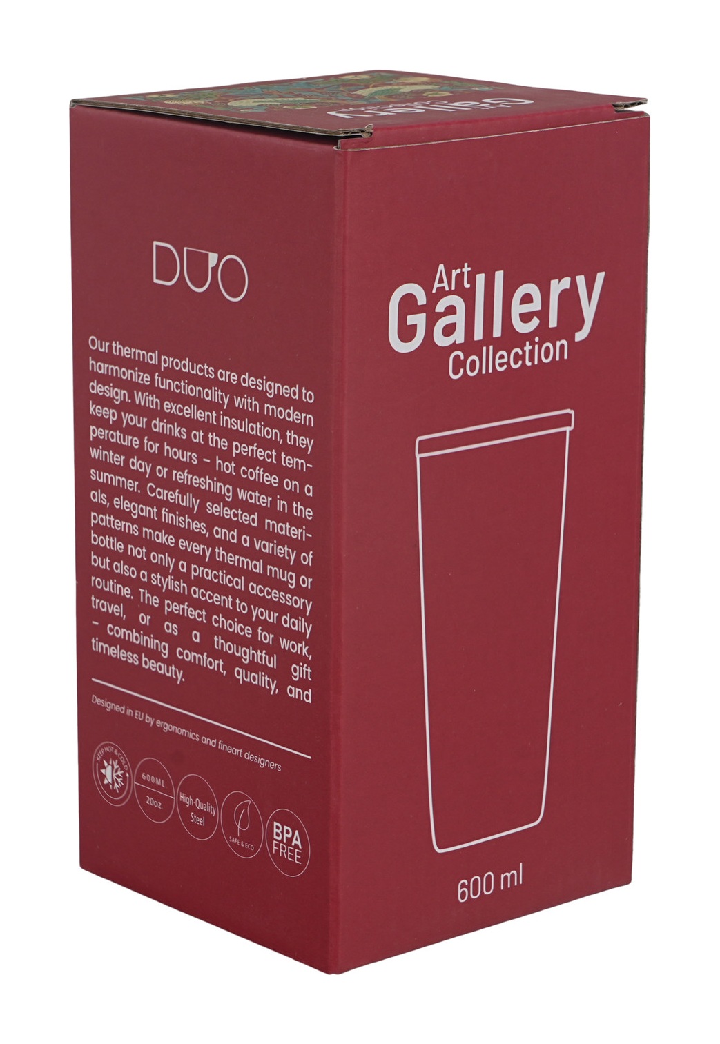 Termosmugg William Morris Strawberry Thief Red 0,6 liter (The Art Gallery) - 4