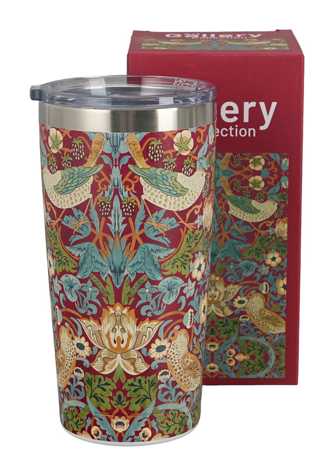 Termosmugg William Morris Strawberry Thief Red 0,6 liter (The Art Gallery) - 5