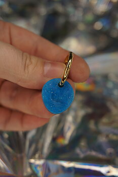 Pebble blå glitterpearl