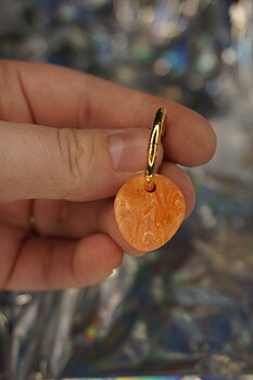 Pebble orange glitterpearl