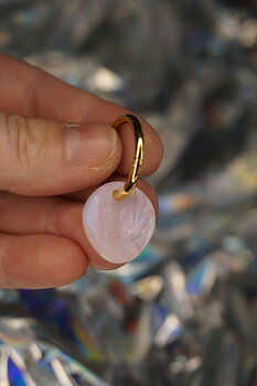 Pebble ljusrosa glitterpearl