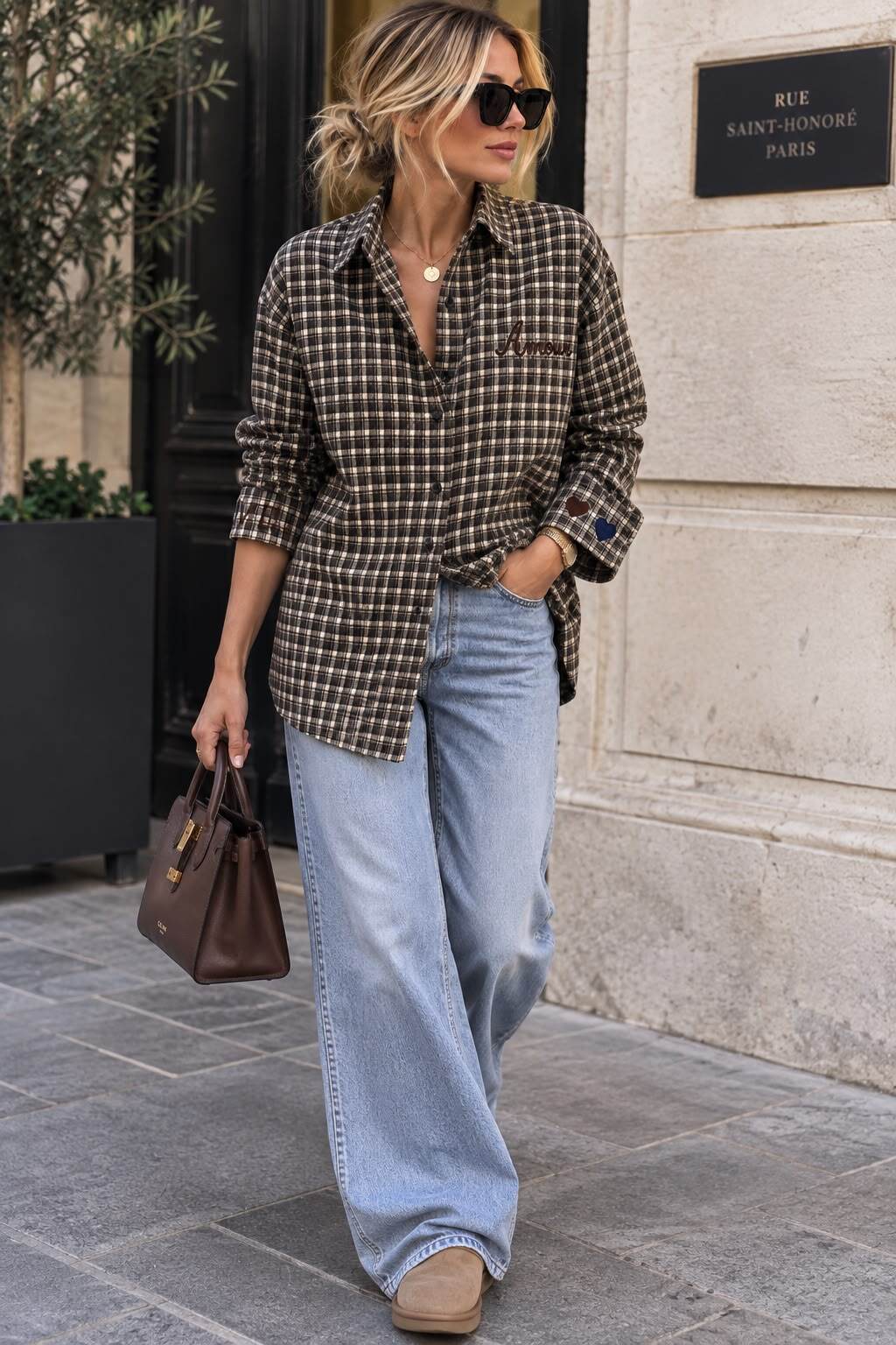 Shirt check Amour brown - 4