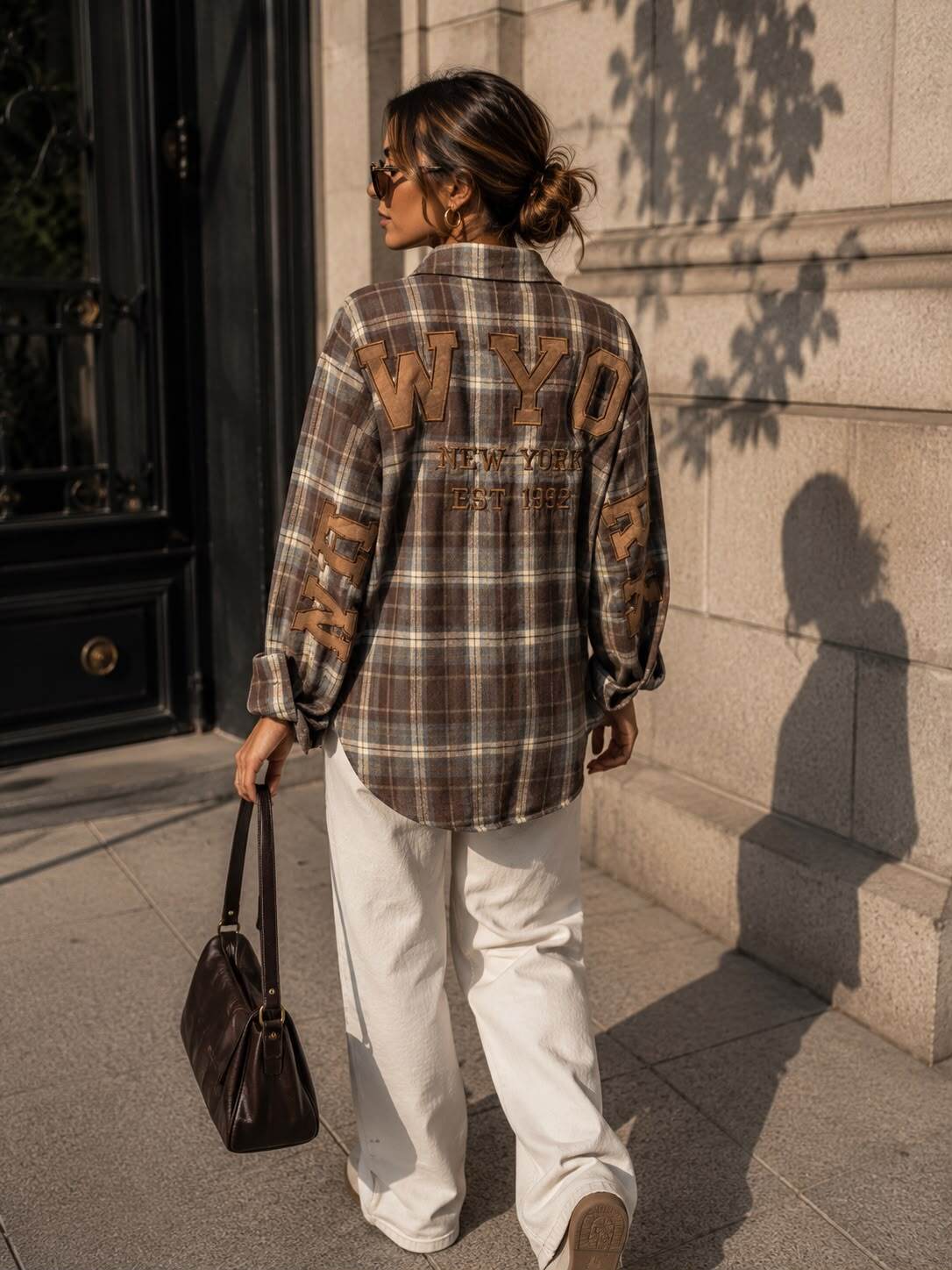 Shirt check New York brown - 2