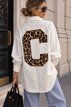 Shirt leopard C white