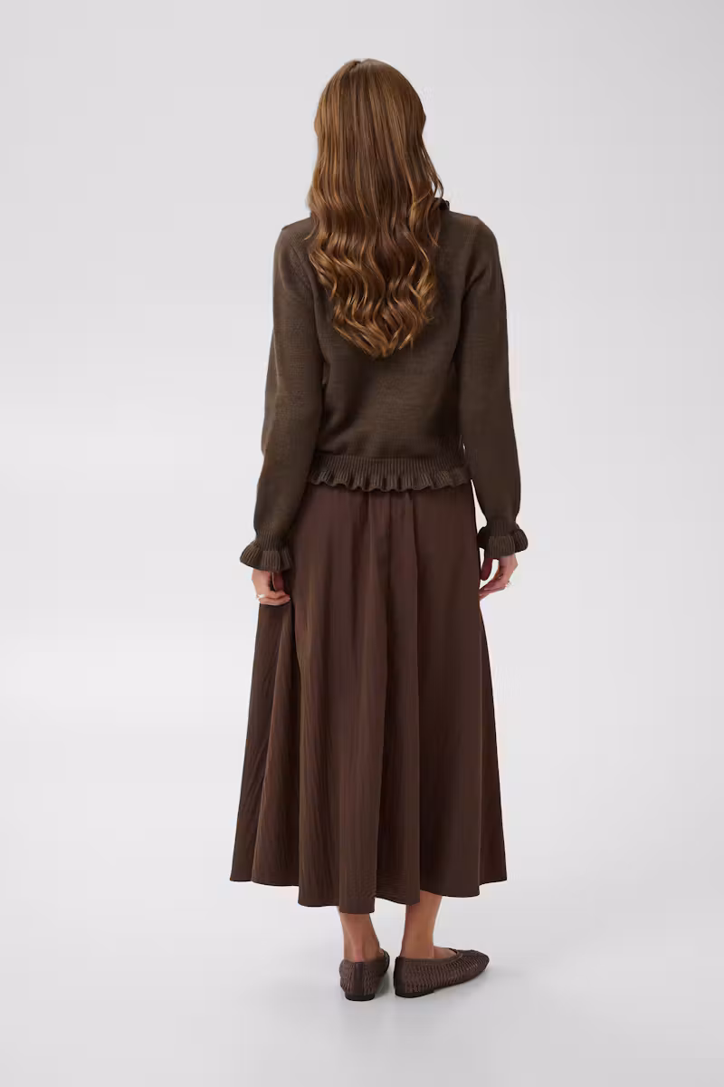 Saint Tropez Umina Cardigan Chocolate Brown Melange - 4
