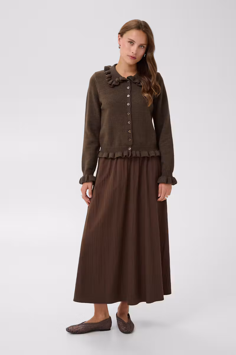 Saint Tropez Umina Cardigan Chocolate Brown Melange - 3