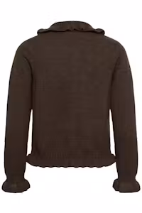 Saint Tropez Umina Cardigan Chocolate Brown Melange - 6