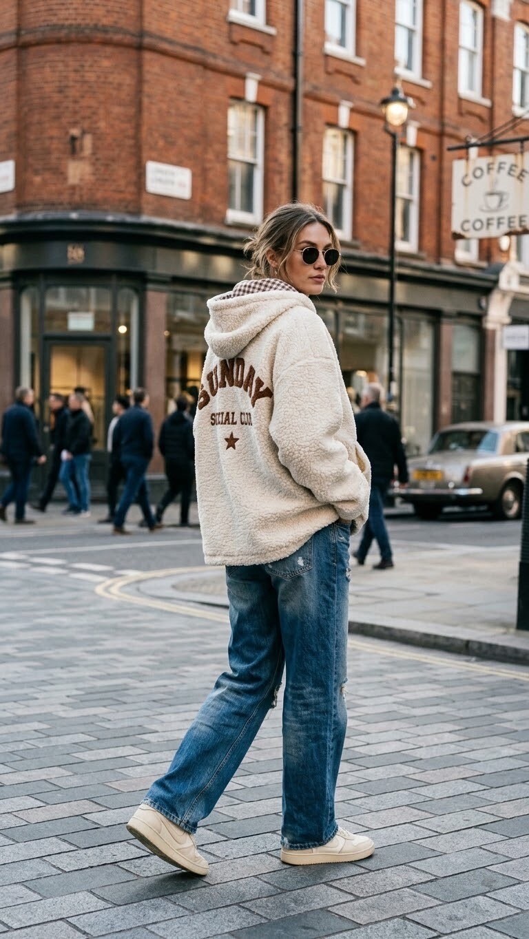 Teddy jacket Sunday Club off-white