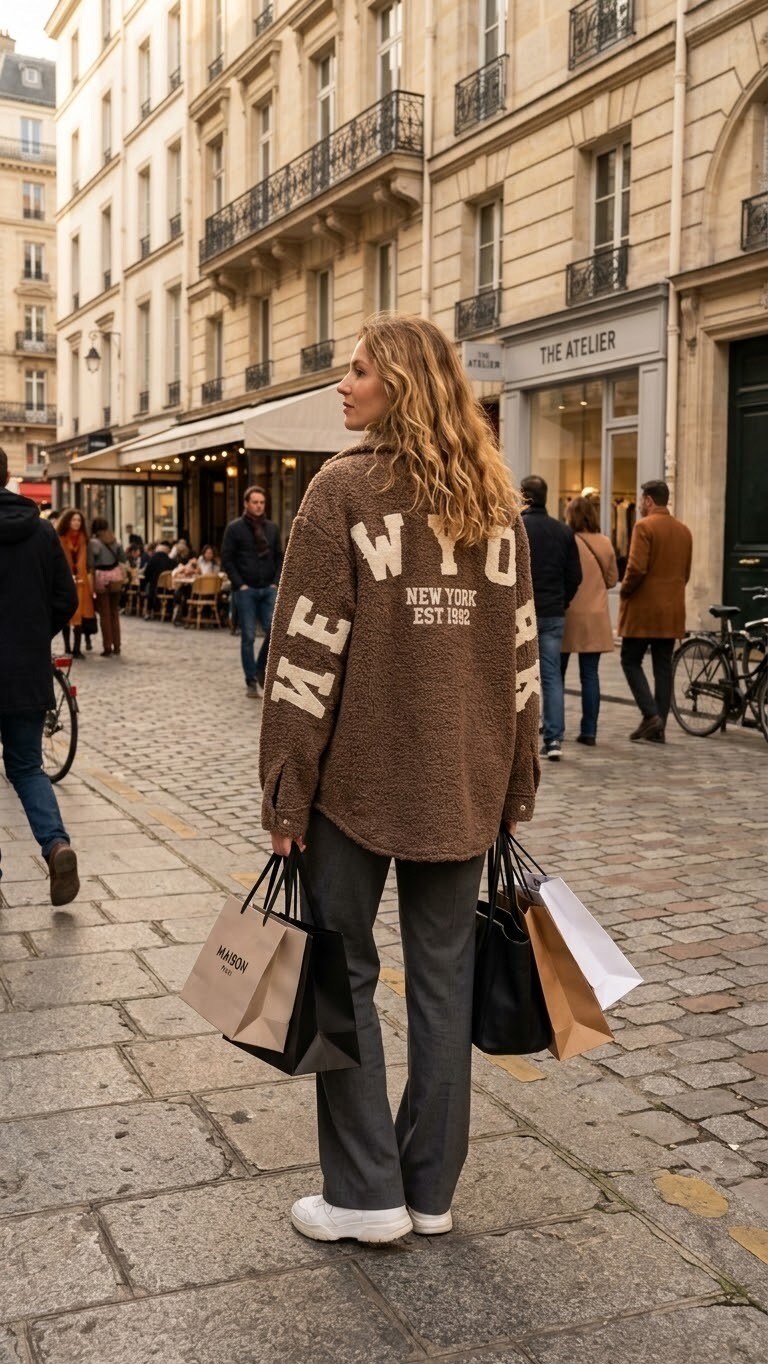 Teddy Jacket New York brown