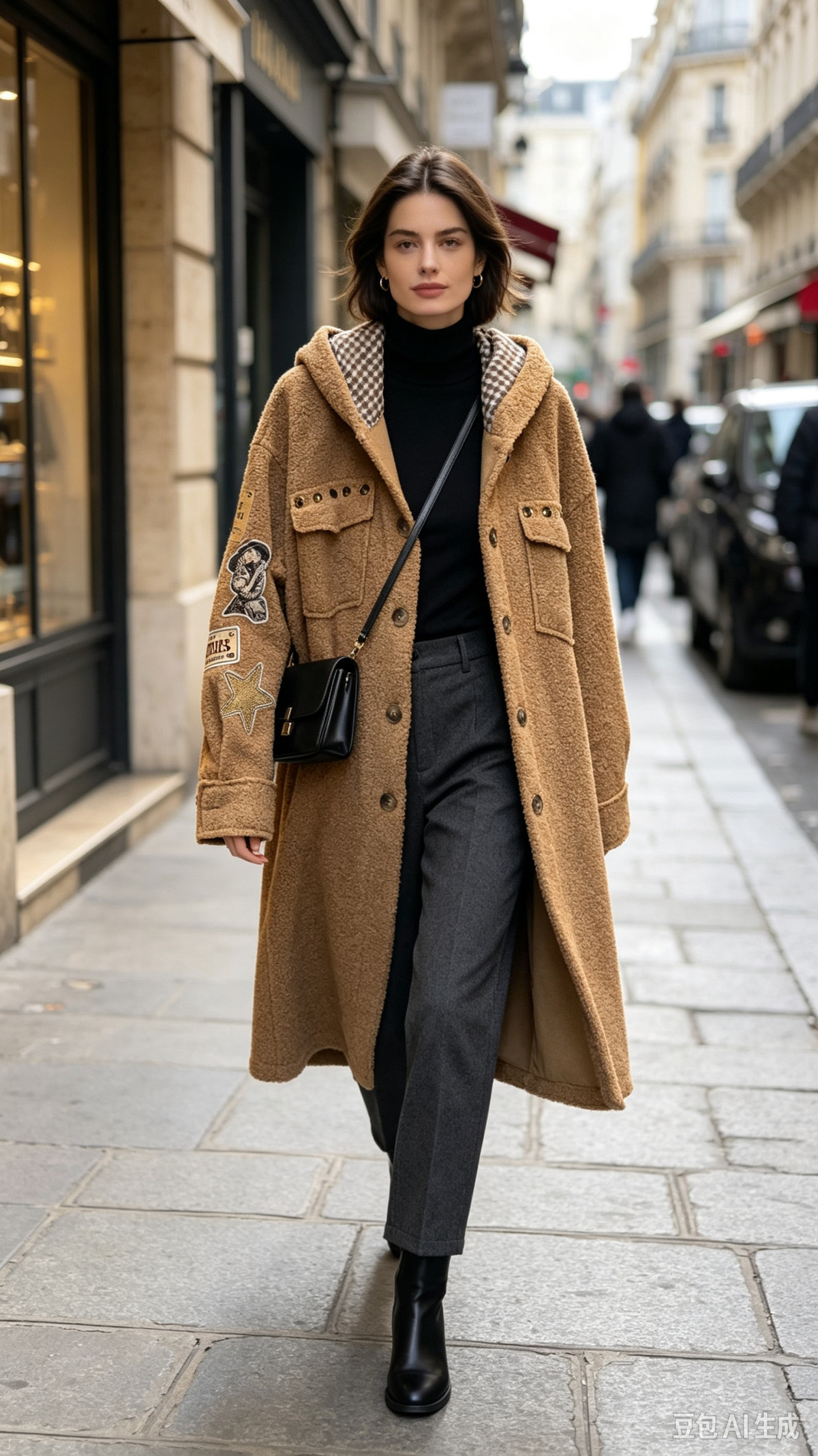 Teddy jacket camel