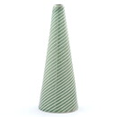 Stig Lindberg (Domino 1954) Green Cone Vase with Relief Decor 23 cm (Rare Color)