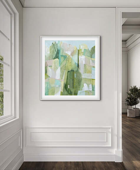 ”Parisian Garden”.  AKRYLTAVLA MÅLAD AV MARIA C BERNHARDSSON / MC