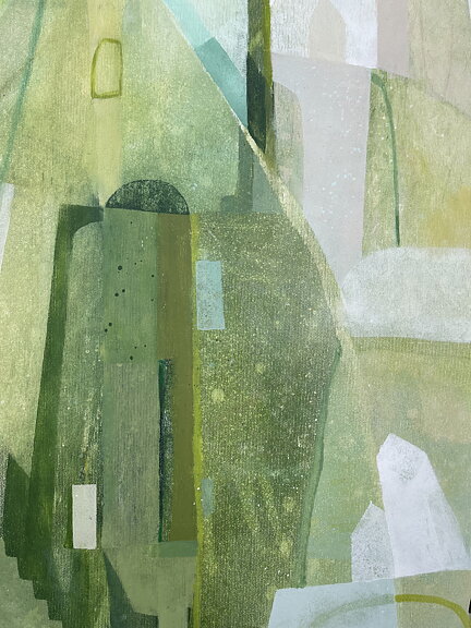 ”Parisian Garden”.  AKRYLTAVLA MÅLAD AV MARIA C BERNHARDSSON / MC