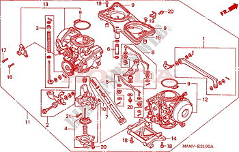 16019-MAM-000  Fjädersats Acc. Pumpsaxel  Honda GL1500 Goldwing  