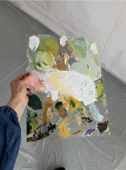 ”The Mimosa ”. AKRYLTAVLA MÅLAD AV MARIA C BERNHARDSSON / MC