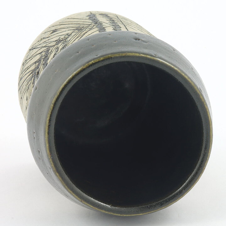 Lisa Larson (1960s) Unique Vase with Incised Abstract Decor 16 cm