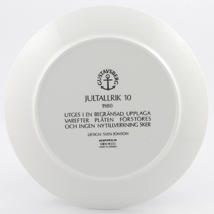 Sven Jonson (Jultallrik 1980) Wall Plate with Christmas Motif 22 cm <with Box>