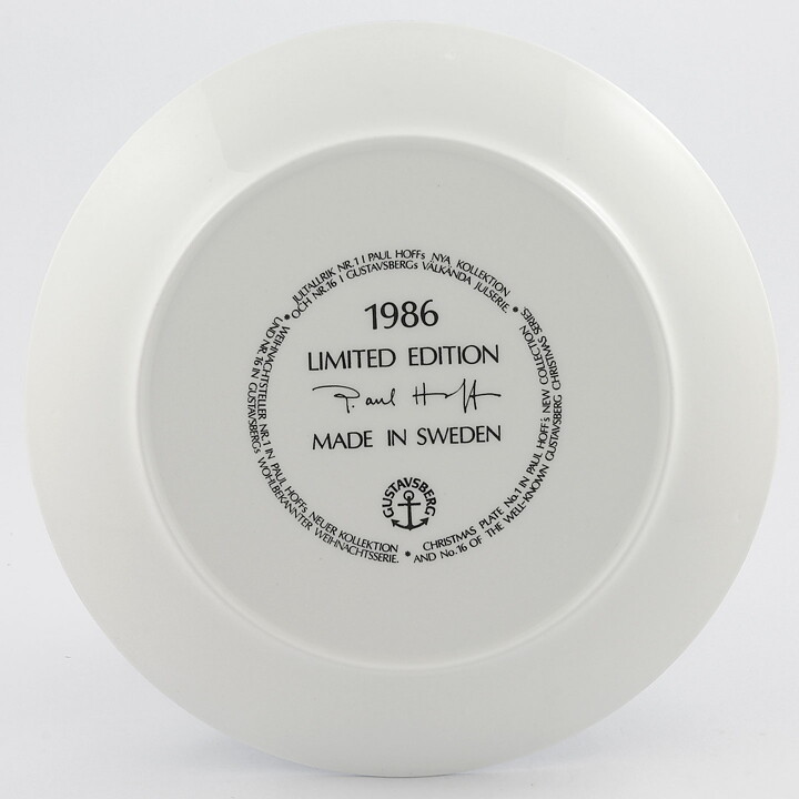 Paul Hoff (Jultallrik 1986) Wall Plate with Christmas Motif 22 cm <with Box>