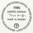 Paul Hoff (Jultallrik 1986) Wall Plate with Christmas Motif 22 cm <with Box>