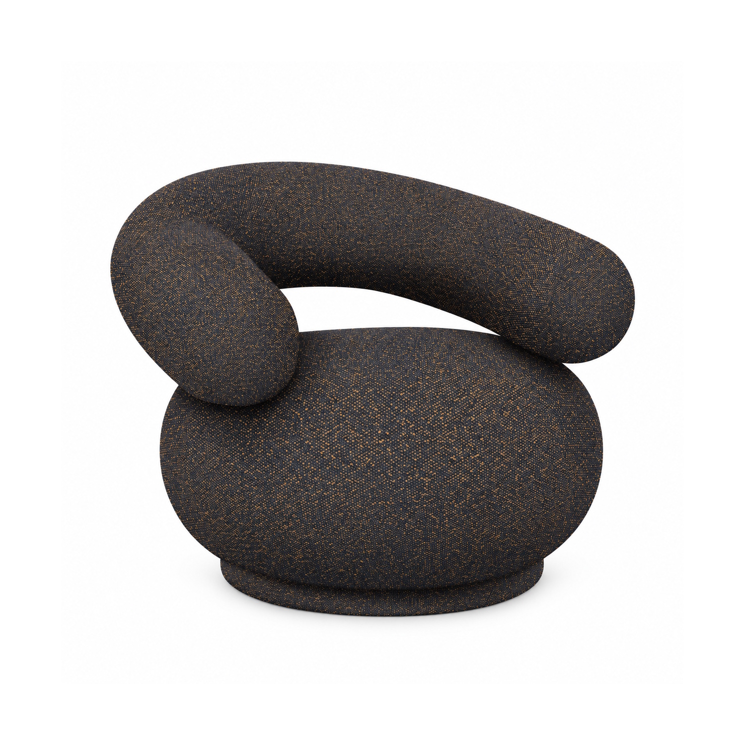 Orbo Lounge Chair Vanir svart/honning Ferm Living