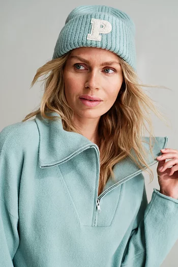 Penn & Ink NY - Hat Blue Surf Ecru
