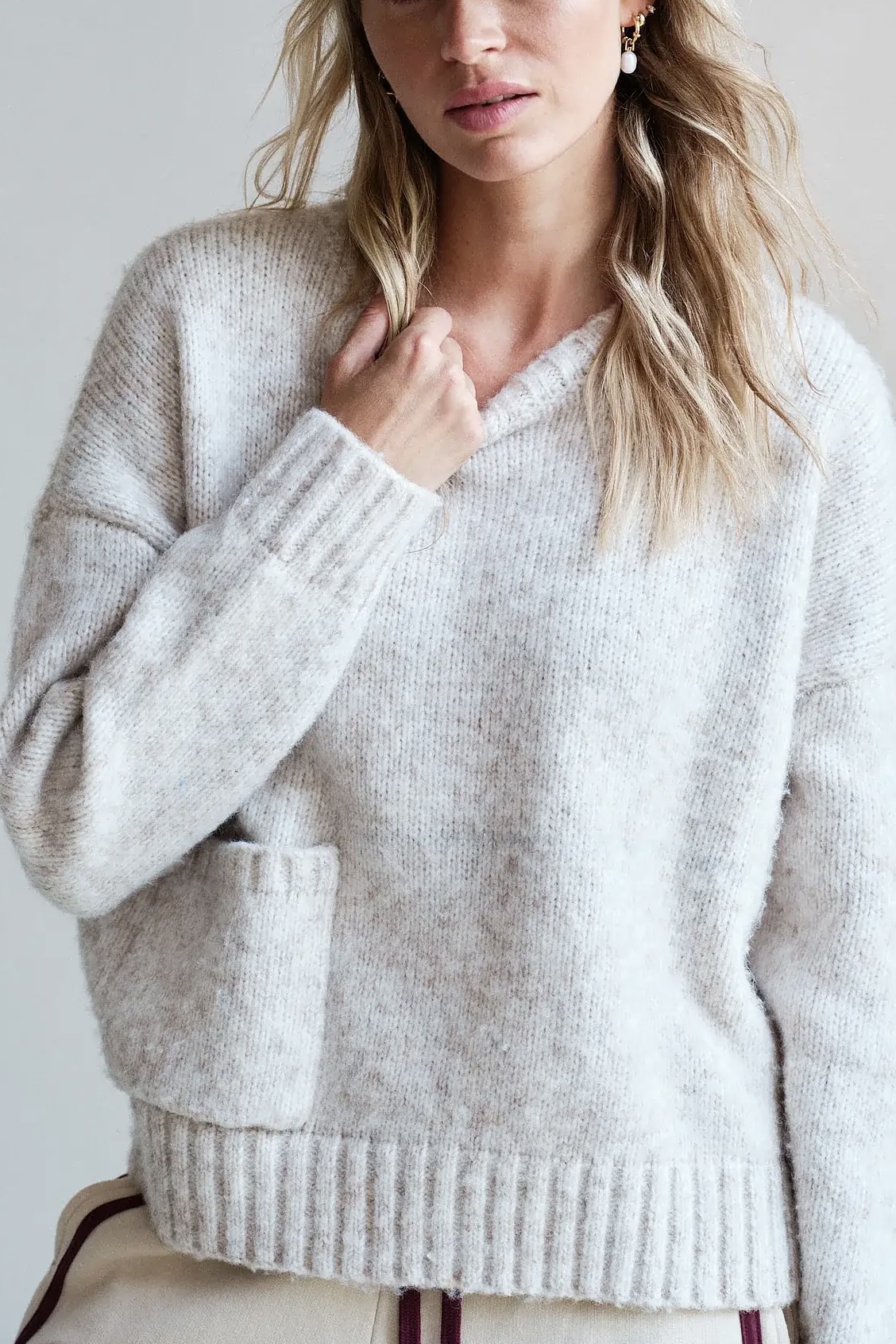 Penn & Ink NY -  Jumper Beige Melange - 2