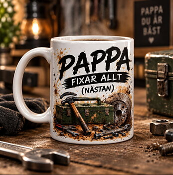 Pappamugg - Pappa fixar allt (nästan)