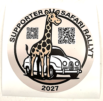 Safari rallyt 2027  sponsor klistermärke 