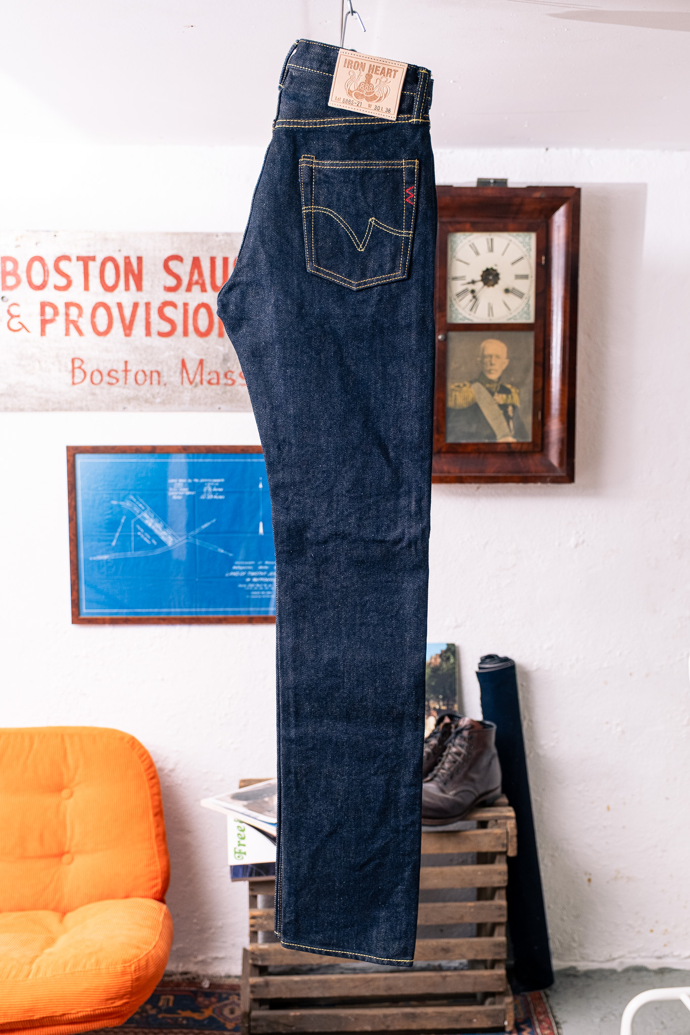Iron Heart - IH-888S 21oz Selvedge Denim Tapered Cut Jeans Indigo